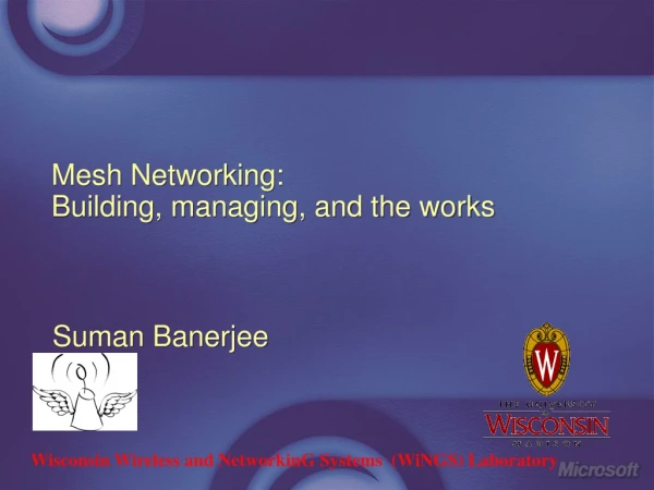 Mesh Networking: Building, managing, and the works