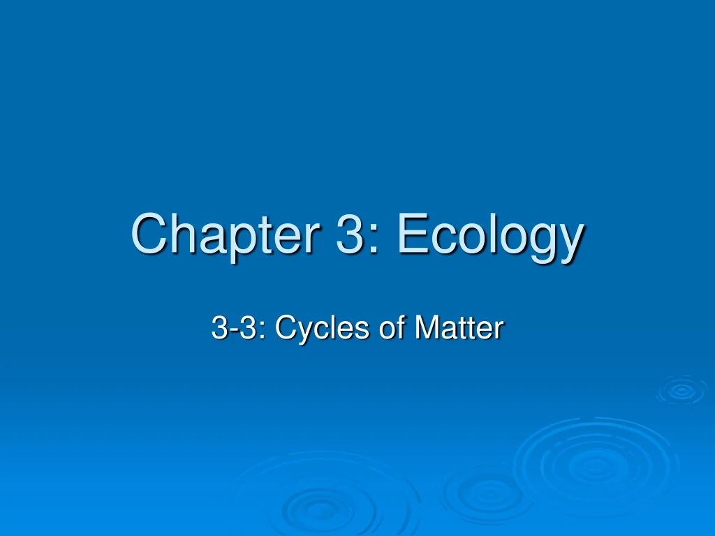 chapter 3 ecology