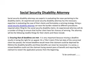 Social Security Disability Attorney