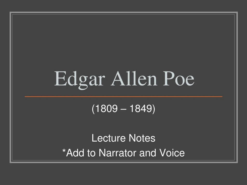 edgar allen poe