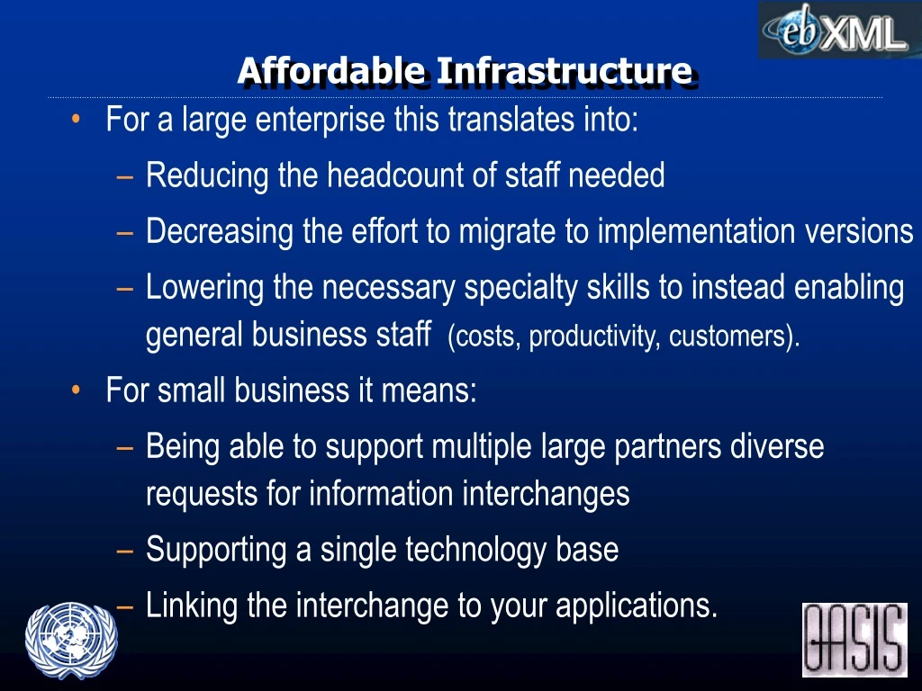 affordable infrastructure