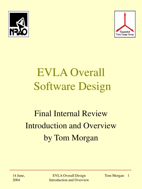 EVLA Overall Software Design