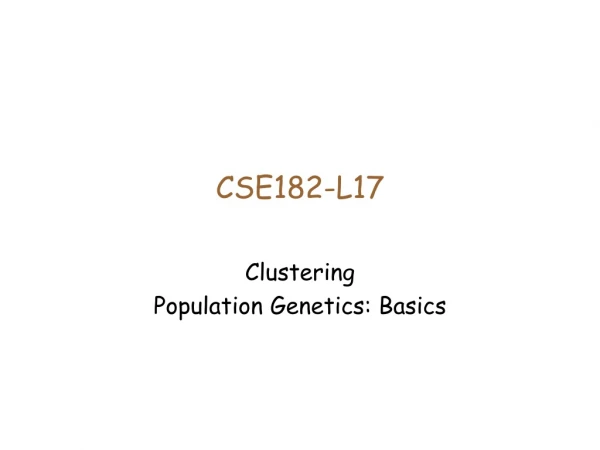 CSE182-L17