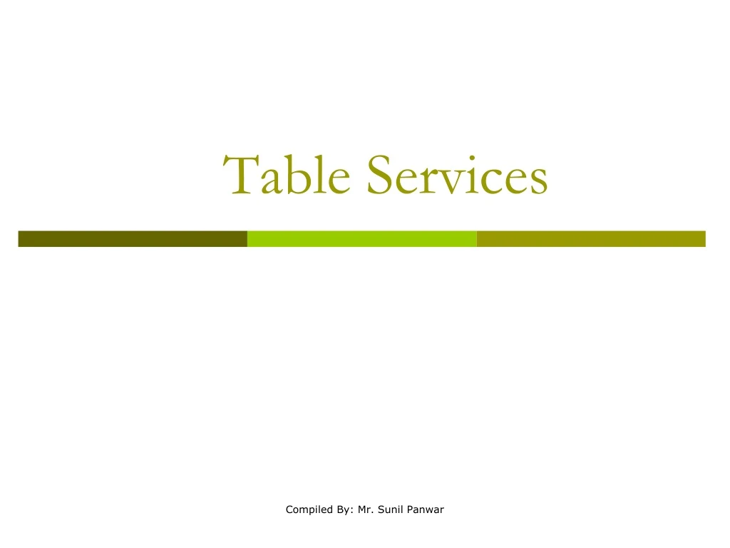 table services