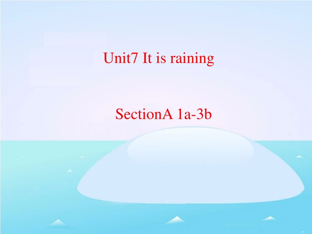 unit7 it is raining