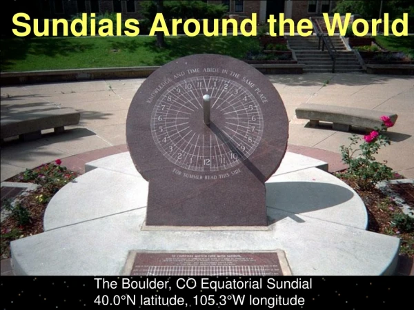 Sundials Around the World