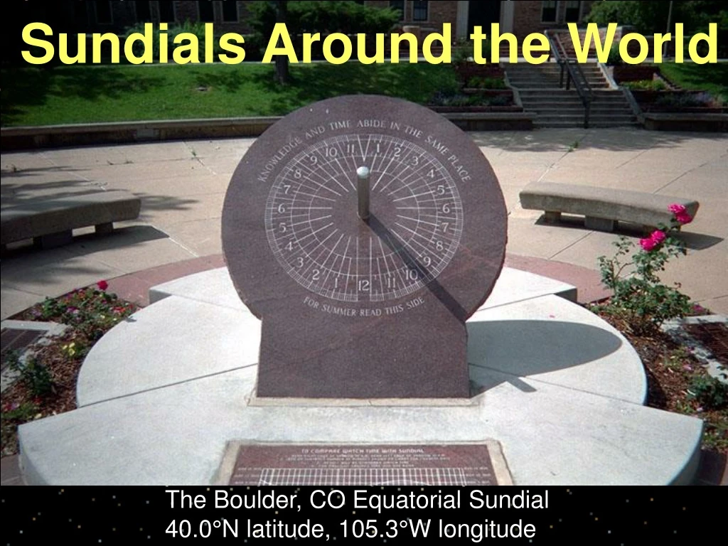 sundials around the world