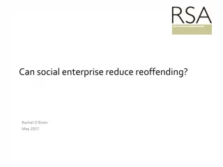 Can social enterprise reduce reoffending? - slide 1