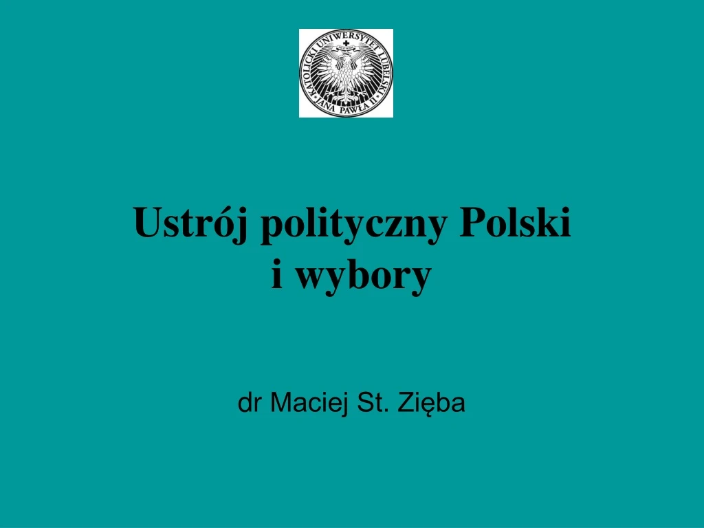 ustr j polityczny polski i wybory