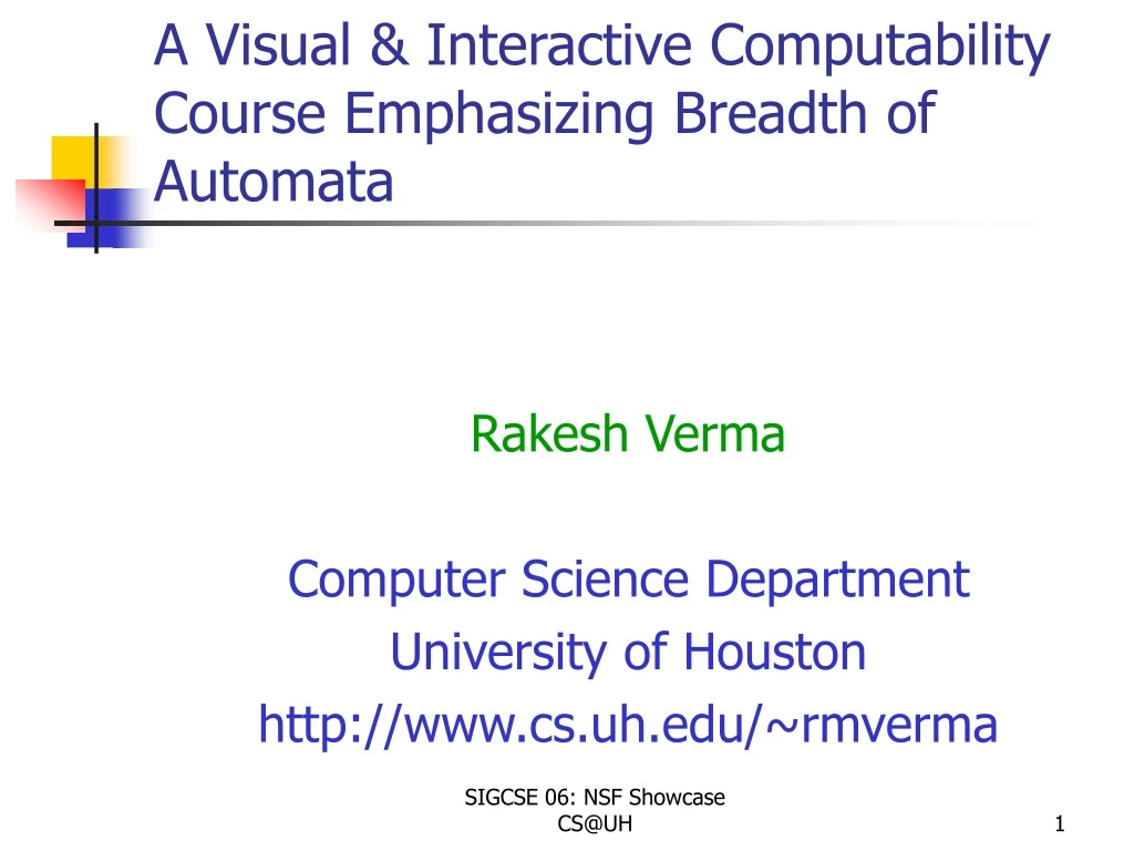 a visual interactive computability course emphasizing breadth of automata