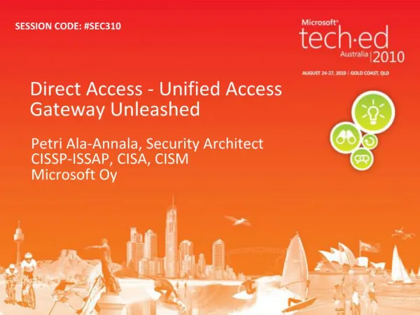 Direct Access - Unified Access Gateway Unleashed