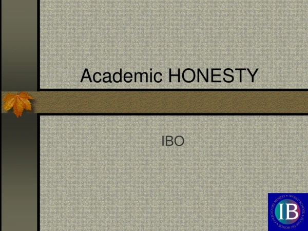 Academic HONESTY