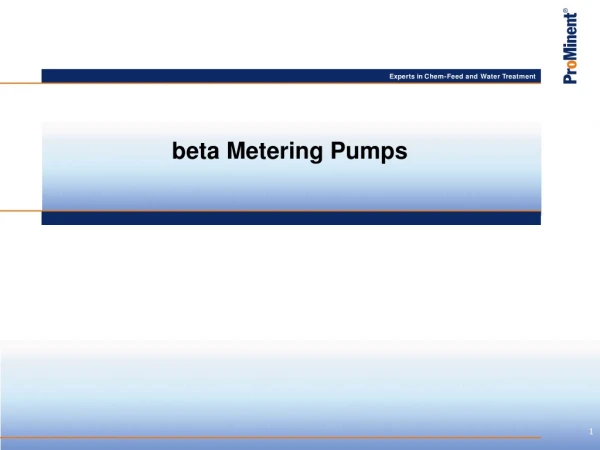 beta Metering Pumps