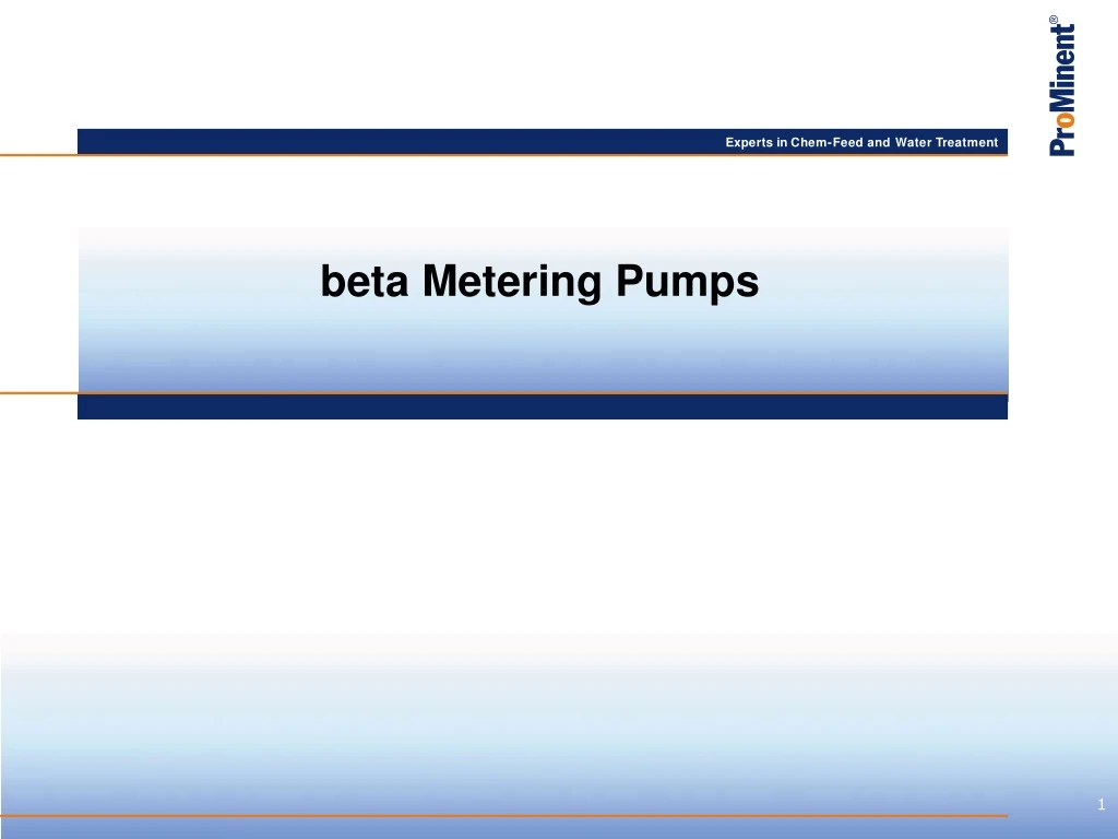 beta metering pumps