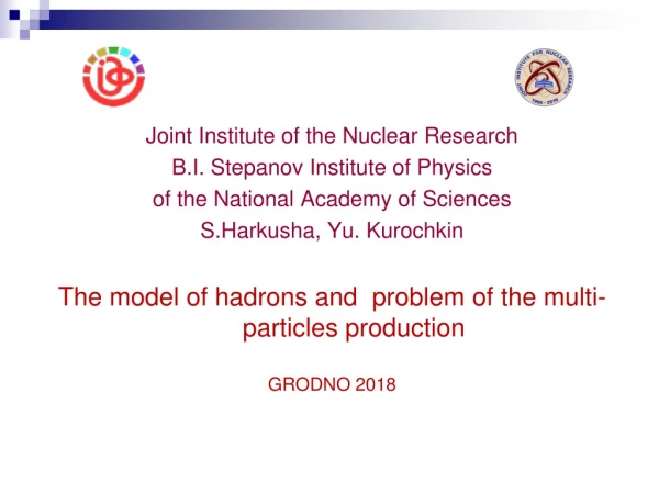 Joint Institute of the Nuclear Research B.I. Stepanov Institute of Physics