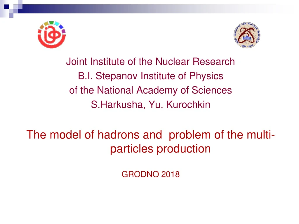 joint institute of the nuclear research