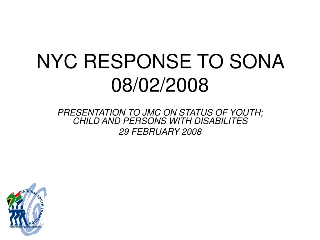 nyc response to sona 08 02 2008