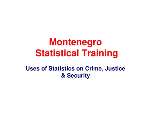 Montenegro Statistical Training