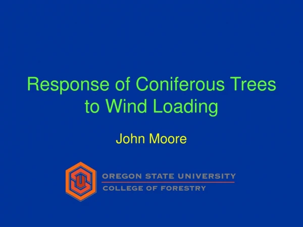 Response of Coniferous Trees to Wind Loading