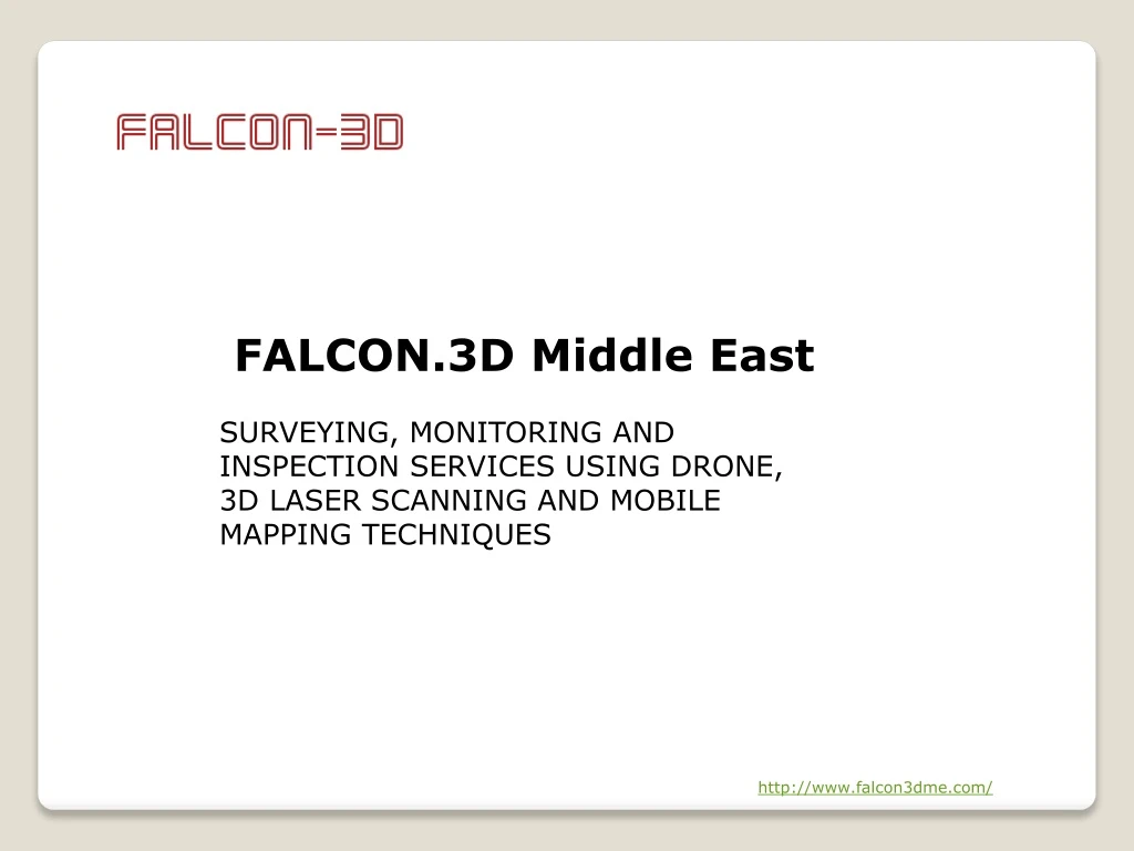 falcon 3d middle east surveying monitoring