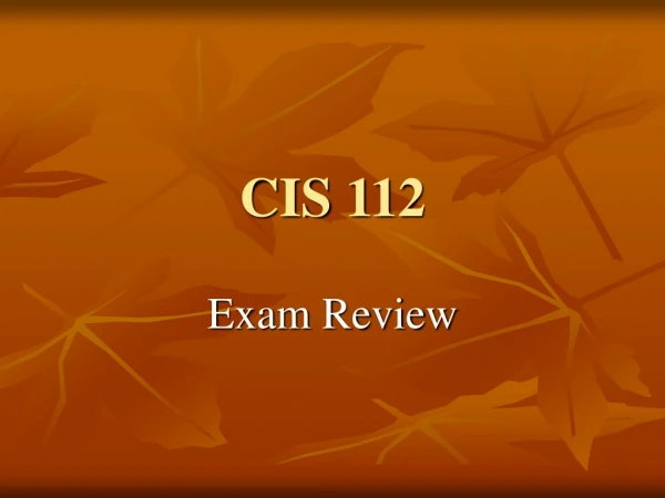 CIS 112
