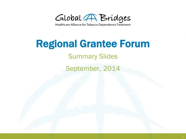 Regional Grantee Forum