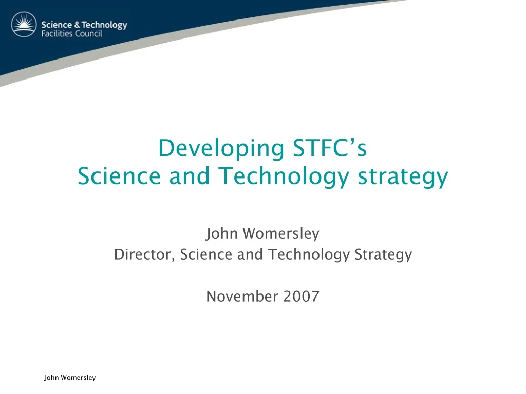 developing stfc s science and technology strategy