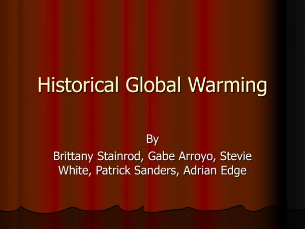 Historical Global Warming