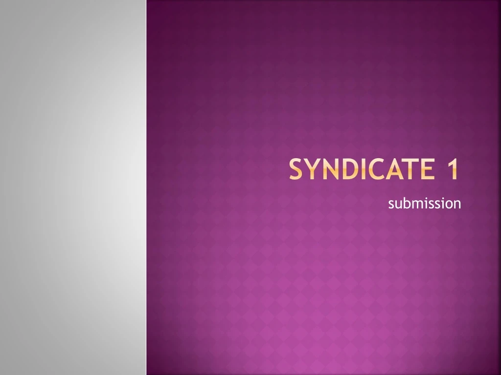 syndicate 1