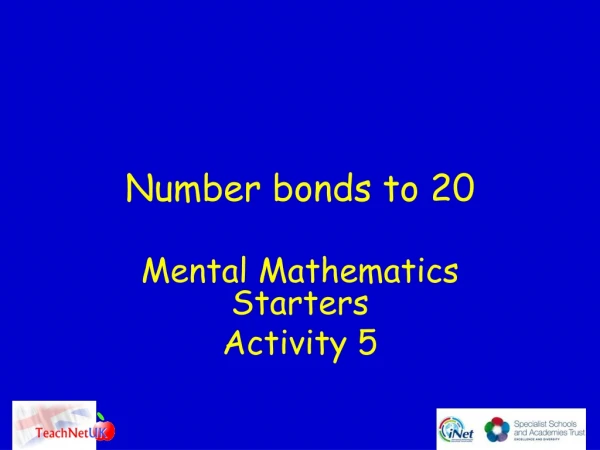 Number bonds to 20