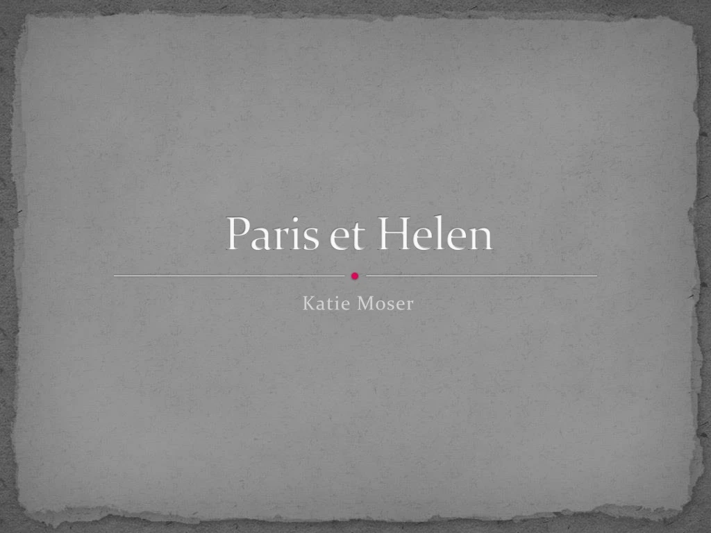 paris et helen