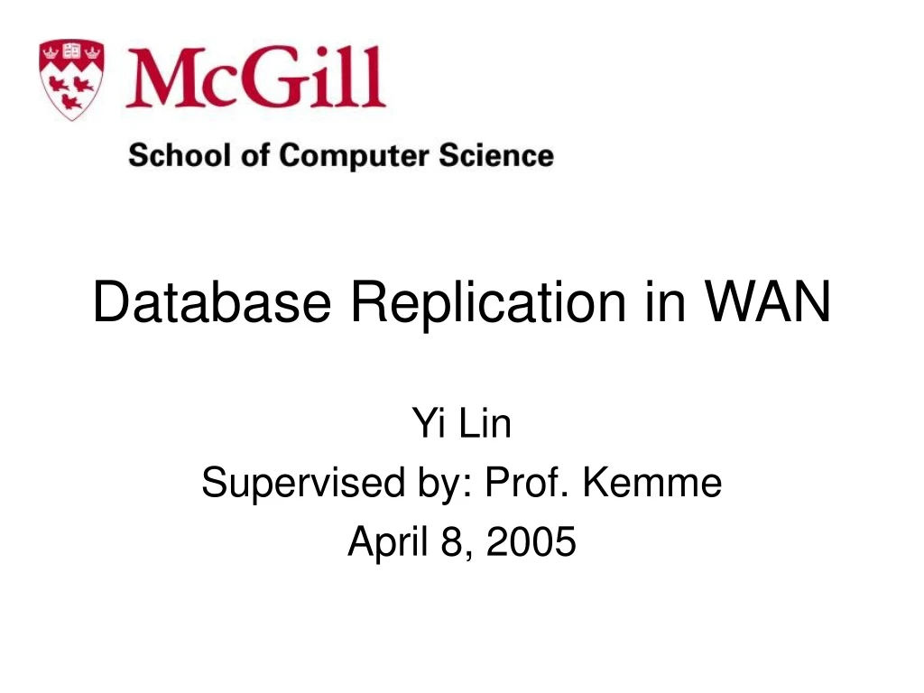 database replication in wan