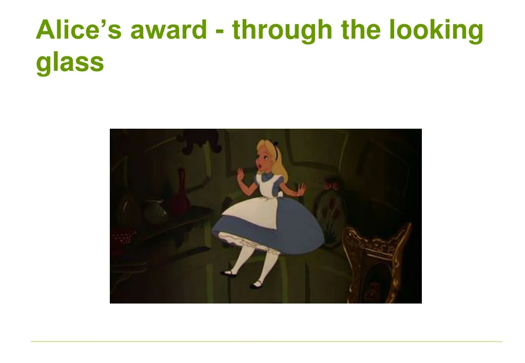 alice s award through the looking glass