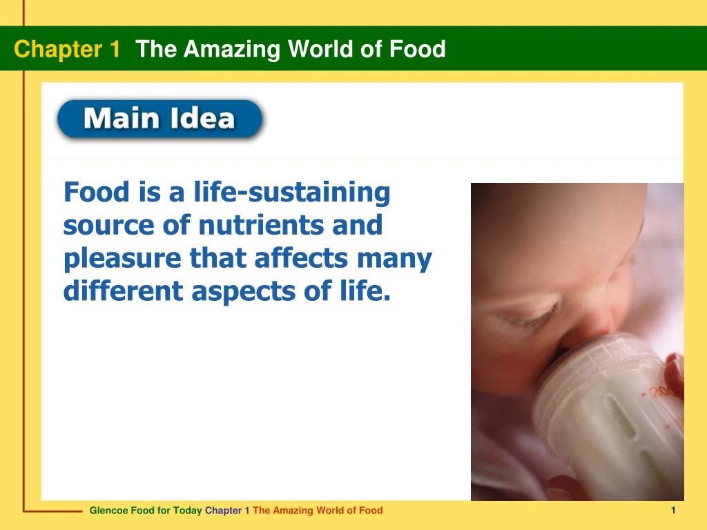 food is a life sustaining source of nutrients