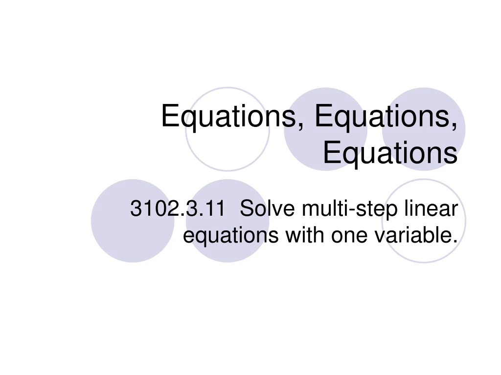 equations equations equations