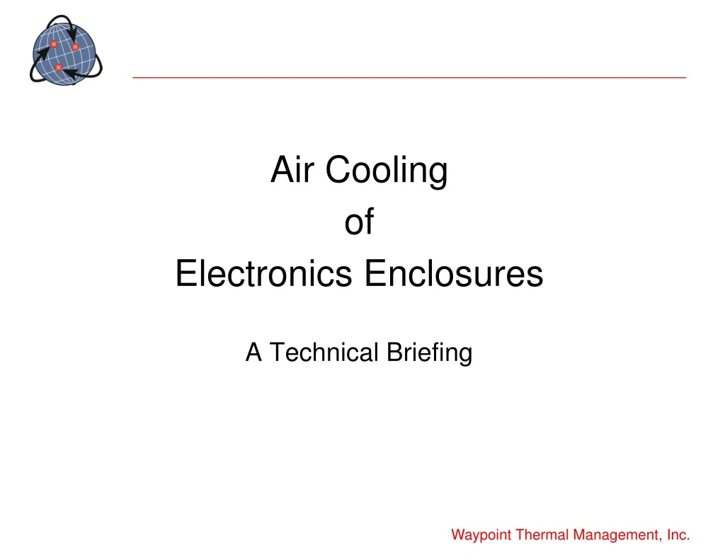 air cooling of electronics enclosures a technical