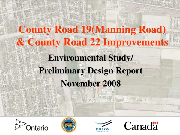 County Road 19(Manning Road) &amp; County Road 22 Improvements