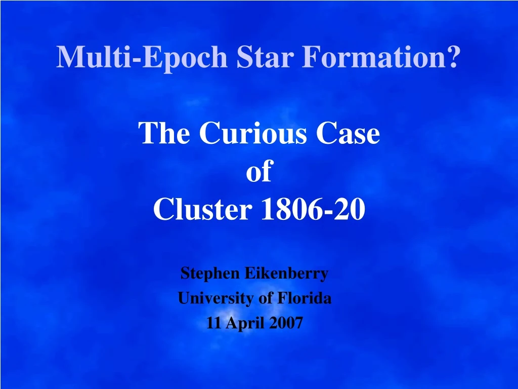 multi epoch star formation the curious case of cluster 1806 20