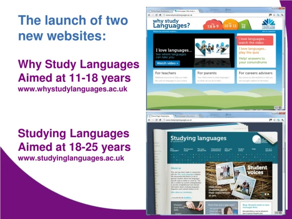 Why Study Languages Aimed at 11-18 years whystudylanguages.ac.uk