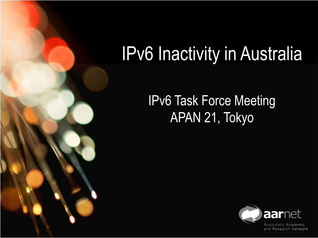 ipv6 inactivity in australia