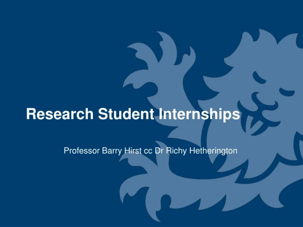Research Student Internships