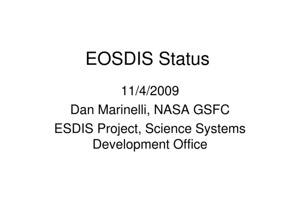 EOSDIS Status