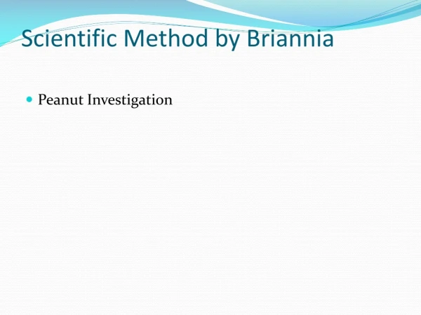 Scientific Method by Briannia
