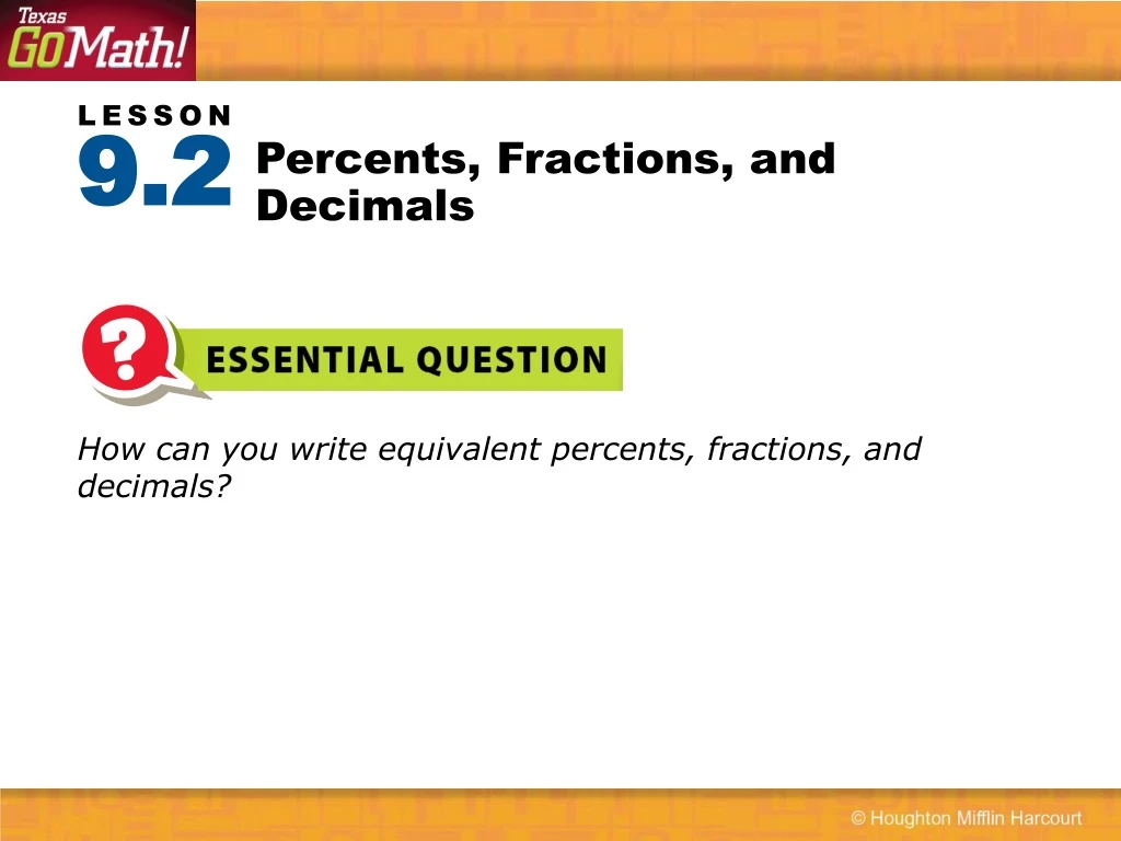 percents fractions and decimals