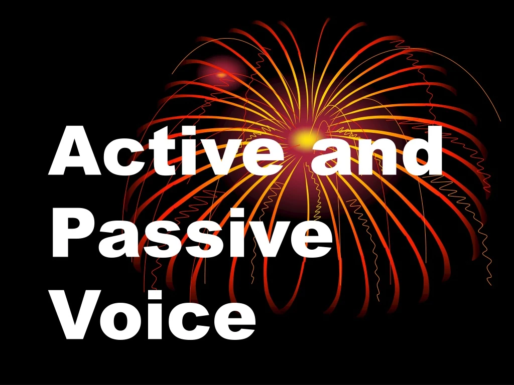 active and passive voice