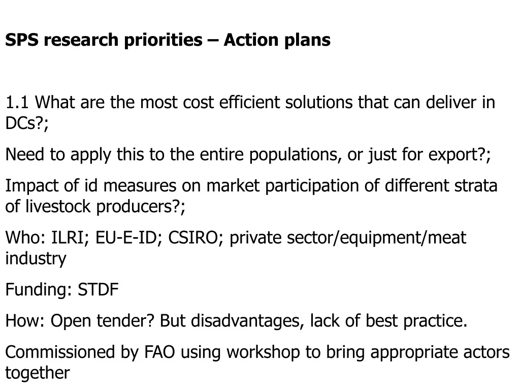 sps research priorities action plans 1 1 what