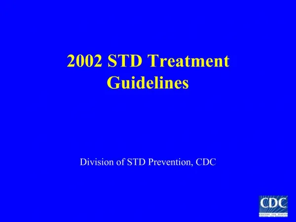 2002 STD Treatment Guidelines