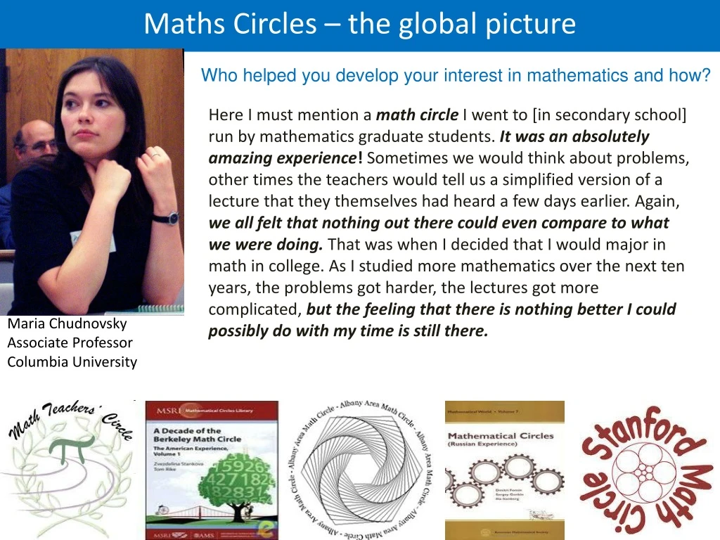 maths circles the global picture