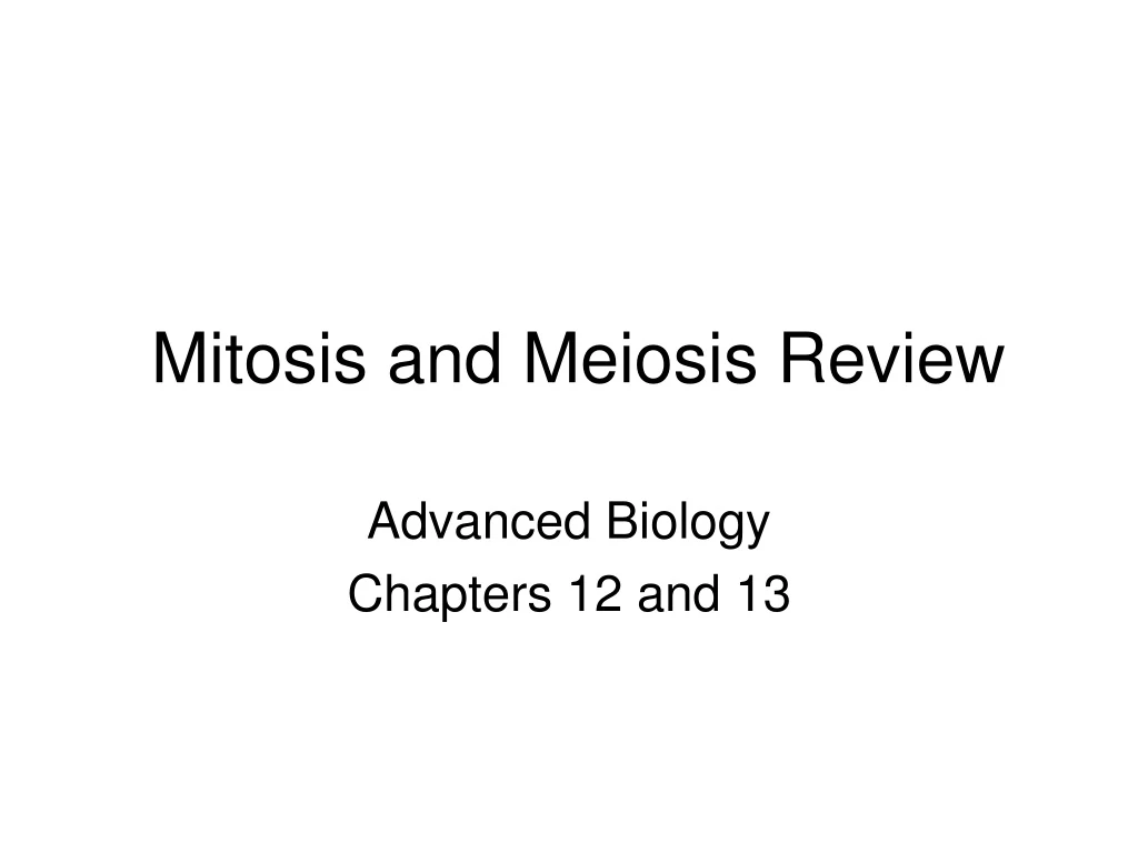 mitosis and meiosis review