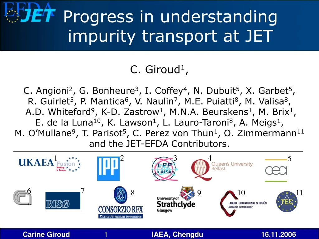 progress in understanding impurity transport